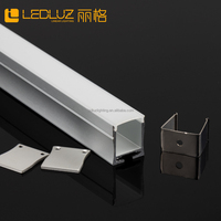 Luminaire linéaire LED en aluminium pour montage en surface ou suspension, 23,4*27,8 mm, pour bande LED de 18 mm
