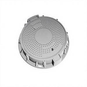 Coperchio per pozzetto rotondo composito OEM EN124 D400 economico da 600 mm con telaio, fusione di precisione in fabbrica - Product Image 1