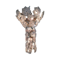 Grand lustre moderne à fleurs en verre à DEL pour le salon, éclairage de luxe dans le hall des escaliers, suspendu pour les hôtels et les grands bâtiments