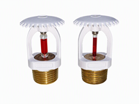 Tête de sprinkler vertical à réponse rapide DN15 K80 en laiton peint blanc 68°C, ampoule en verre rouge Q3 flexible - Usine OEM HONGAN