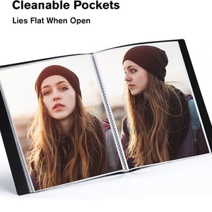 Livre d'affichage de présentation en PP de bonne qualité, dossier de fichier <span class=keywords><strong>A5</strong></span>, porte-<span class=keywords><strong>Document</strong></span> transparent avec 60 poches, protecteur de feuille - Product Image 3