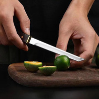 Draagbaar multifunctioneel fruitmes voor buitengebruik, houten messenblok, kampeermes, scherp vleesmes, luxe cadeauverpakking