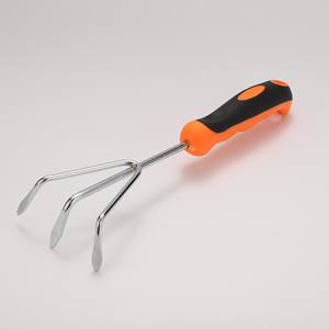 Truelle de jardin en acier inoxydable, en forme de cuillère, avec poignée ergonomique, orange et noir, pour le jardinage et les outils de plage - Product Image 4