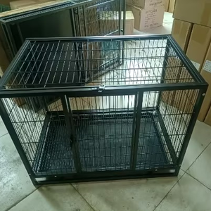Cage de reproduction pour chiens de grande taille en acier inoxydable, en métal, de qualité supérieure, bon marché, en gros, avec roues - Product Image 4