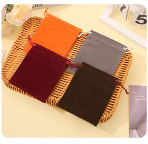 Reusable Soft Velvet Jewelry Packaging <b>Pouch</b> Bag with <b>Drawstring</b> for Craft Mobile Power and Glasses Storage - Product Image 6