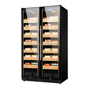 1800pcs Capacity Electric Cigar Humidor With Compressor Cooling System Built In Or Free-standing Cigar Humidor Cabinet