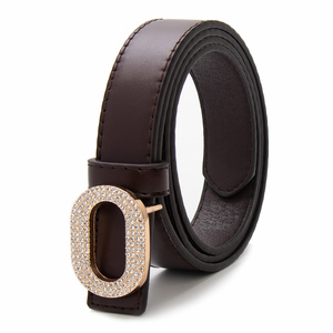 Cinture di cuoio all'ingrosso delle donne della fabbrica <span class=keywords><strong>per</strong></span> i pantaloni dei Jeans vestiti con la lega di moda con fibbia del perno di cuoio delle signore <span class=keywords><strong>cintura</strong></span> - Product Image 3