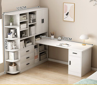 2025 nouveau bureau à domicile coin bureau d'ordinateur bureau en bois en forme de L avec tiroir et étagère