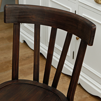 Chaise de salle à manger moderne en bois massif personnalisable OEM pour la maison, le bureau, l'école, le café, la cafétéria, la cuisine - Revêtement en cuir