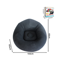 Canapé gonflable sphérique en PVC floqué, design moderne et minimaliste, multicolore, léger, pour intérieur et extérieur