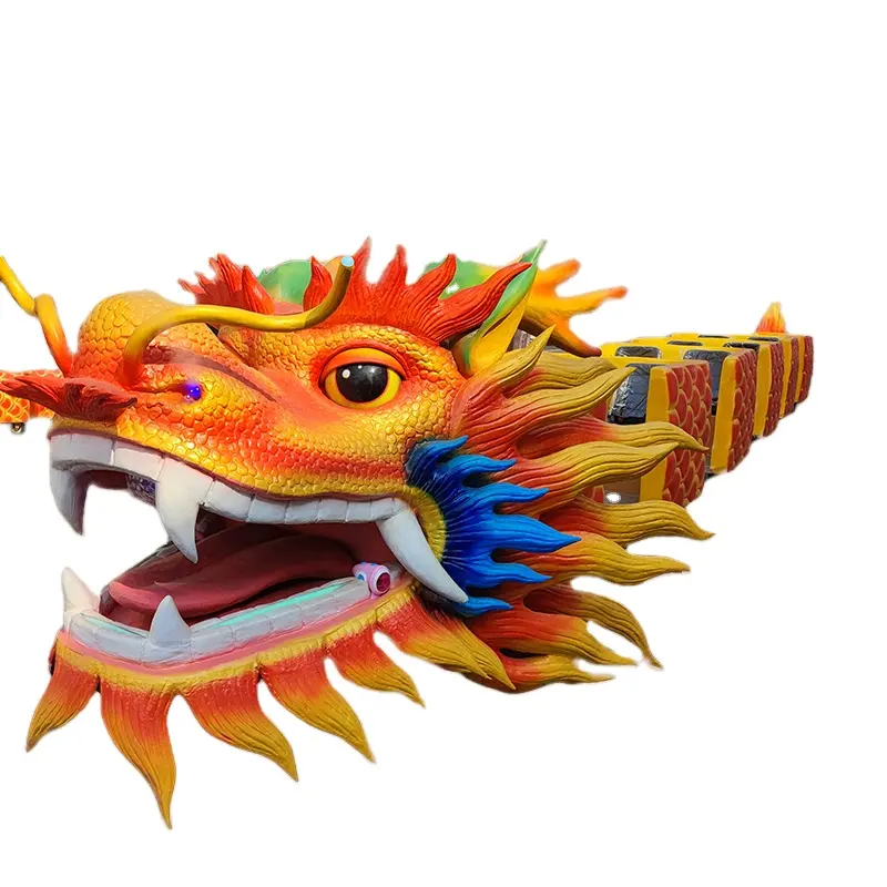 Animatronic Soft Seat Ride Levensechte Traditie Voor Pretpark Chinese Dragon Electrictrain