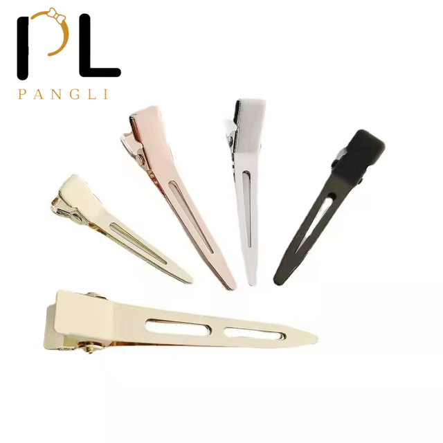 PL Yiwu Small Commodity Market Metal Single Prong Single Fork Clip Hair Clip Silver Gold Black Color