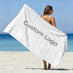 Serviette de plage en coton personnalisée pour complexe hôtelier de luxe, en gros - Product Image 1