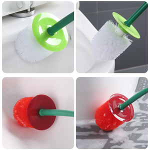 FF5242 Décoration d'intérieur <span class=keywords><strong>Brosse</strong></span> <span class=keywords><strong>de</strong></span> nettoyage pour toilettes <span class=keywords><strong>Brosse</strong></span> <span class=keywords><strong>de</strong></span> <span class=keywords><strong>toilette</strong></span> en forme <span class=keywords><strong>de</strong></span> <span class=keywords><strong>cerise</strong></span> et support - Product Image 4