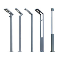 MOQ bajo Luz de jardín moderna Lámpara de aleación de aluminio decorativa de alto brillo Calle Impermeable LED Luz de césped de calle solar
