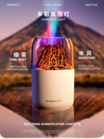 Humidificateur électrique Volcano pour la maison, bureau, chambre à coucher, haute diffusion de brume, lampe d'ambiance multicolore, diffuseur d'arômes pour voiture, USB, usage domestique, 1 an