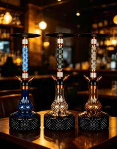 Ensemble de chicha de luxe en alliage d'aluminium, finition miroir, à un seul tuyau, avec coffret cadeau, pour bar et voyage - Product Image 2