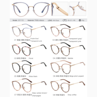 MS 81113 Lunettes Femme Nouvel An 2024 Lunettes TR90 + Métal Optique Personnalisé Photochromique Anti-Blue Bezel lunettes anti lumiere bleu