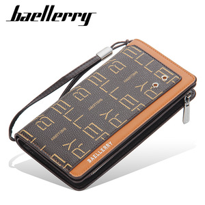 Baellerry Men's <b>Long</b> Wallet PU Leather Large Capacity Clutch <b>Bag</b> With Zipper Everyday Use - Product Image 5