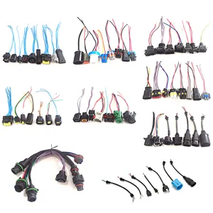 Luz LED antiniebla para coche, conector automotriz, arnés de cables, H4, H7, H1, H3, H11, H13, 9005, 9006, 9007, HB3