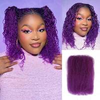 Extensions de tresses brésiliennes afro crépues Remy en gros, double trame, pour crochet et dreadlocks, 50g