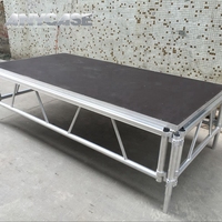 2025 plate-forme de scène DJ Portable en contreplaqué antidérapant chaud de 18mm 60-100cm en aluminium pour les écrans de treillis de location