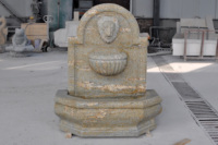Sculpté Art Moderne Extérieur Jardin Sculpture Pierre Naturelle Fontaine D'eau Conception Personnalisée Décor À La Maison Marbre Mur Fontaine