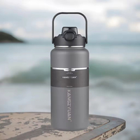 Bouteille d'eau isotherme en acier inoxydable 2000 ml, cadeau créatif, gravure personnalisée, coffret cadeau d'entreprise pour les fêtes, isolation thermique