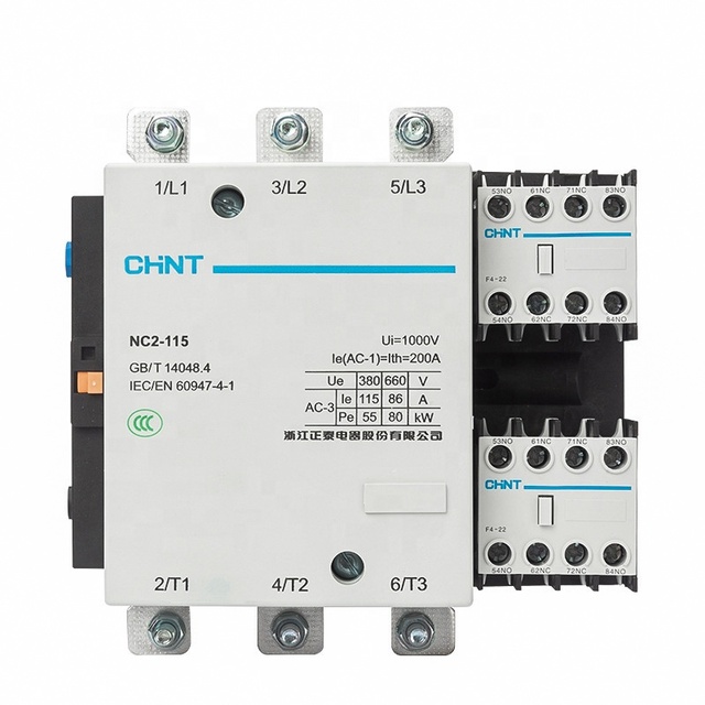 Chint Contactor 220V CHINT NC2 High Precision 3Pole Contactor NC2-115A NC2-150A AC 110V 4Pole Contactor