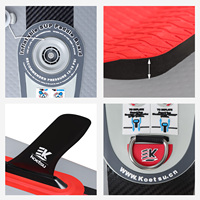 Planche de SUP gonflable de course KOETSU 427 rouge et gris pour sports nautiques longue distance et haute vitesse