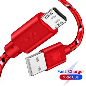 Pabrik Oem 1M 1a Nilon Kepang Kualitas Tinggi Usb Data Pengisian Kabel