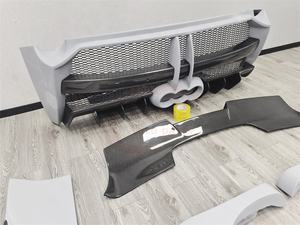 Kit de carrocería para <span class=keywords><strong>Ferrari</strong></span> <span class=keywords><strong>458</strong></span>, actualización italiana, estilo MS, parachoques de fibra de carbono, falda lateral, alerón trasero, capó, parachoques trasero - Product Image 5