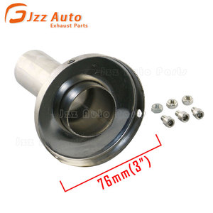 Universal Exhaust <strong>Muffler</strong> Lower <strong>Sound</strong> Parts Stainless Steel Diameter 76mm Outlet Nozzle for <strong>Muffler</strong> <strong>Tip</strong> - Product Image 3