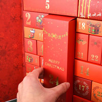 Lot de 24 boîtes de calendrier de l'Avent de Noël vides, personnalisables, pour compte à rebours des fêtes