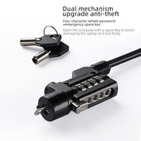 Câble de sécurité antivol durable pour ordinateur portable, avec goupille standard et câble en acier, pour distributeurs d'ordinateurs