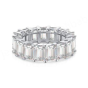 Anillo de circonita cúbica de plata de ley para hombres y mujeres, joyería alta para bodas, propuestas, fiestas, Estilo clásico - Product Image 1