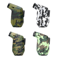 Mini torche à gaz rechargeable de poche camouflage design à jet unique, briquet, nouveauté, articles de fête, couleur personnalisée au butane