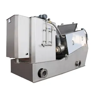 Spiral sludge dewatering machine multi-plate screw press dewatering machine is used for industrial wastewater treatment