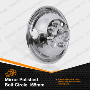 Spiegel polierte 16-Zoll-Radnabenabdeckung aus Edelstahl für Ford E350/E450 Van 2008-2022 Radsimulator-LKW-Zubehör - Product Image 3