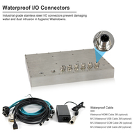 Panel PC Industrial Táctil de 15 Pulgadas, OEM ODM IP69K, Acero Inoxidable, Resistente al Agua, J1900, Sin Ventilador