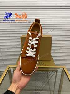 Christians Designer Genuine Leather Red Bottom Walking Shoes Casual Sports Sneakers with Retro Print Light Weight Louboutins - Product Image 5