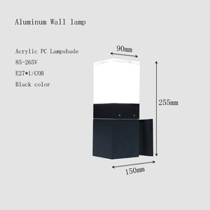 Lampada da parete esterna leggera in alluminio E27 85-265V impermeabile - Product Image 2