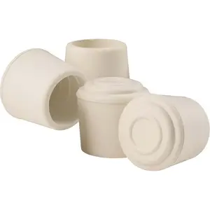 Chair Leg Tips Cups Non-slip Rubber Leg Tips Inner Diameter Chair Leg Floor Protectors Round White Caster Cup