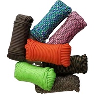 Cordon de parachute en nylon PP Yanghua 550 lb, 4 mm, haute résistance, plusieurs couleurs unies, corde tressée, artisanat fait main, camping