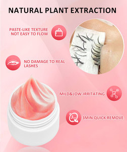 Gel crème pour enlever les extensions de cils, extraits végétaux |   Nettoyage écologique |   Sûr pour les yeux sensibles |   Colle pour cils en gros - Product Image 1