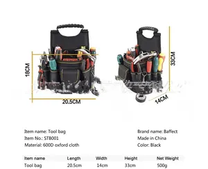 BSCI Factory Travel Mechician Organizer Storage Tactical Waist Bag Belt Travel Money Bag Electrician Running Sport Bum Tool Bag