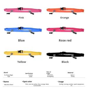 Cinturón Elástico Personalizado para Número de Carrera de Maratón, Cinturón Multifuncional para Competición, Cinturón de Fijación de Tela - Product Image 3