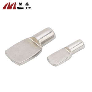 Support d'étagère en métal Ming Xin 5mm 7mm nickelé, pièces de fixation pour armoire et penderie, style bec de canard droit - Product Image 1
