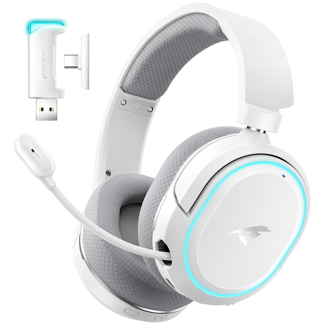 Picun G2 Pro Wireless Gaming Headset 7.1 Surround Sound 2.4Ghz USB Gaming Headphones Wireless Headset for PC PS5 PS4 Mac Switch