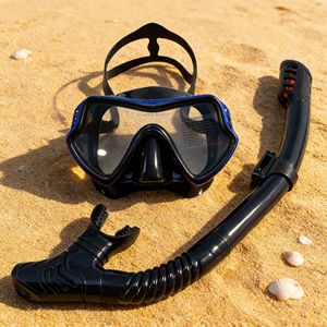 Diving Mask And Snorkel Set <b>Large</b> <b>Frame</b> Silicone Tempered Glass For Snorkeling Swimming - Product Image 1